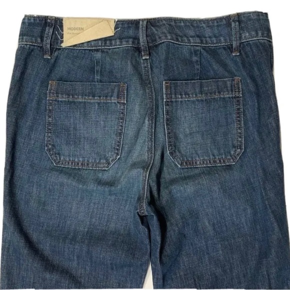 LOFT sz 18 medium blue Modern Slim Through the Hip mid rise wide leg jeans pants - Picture 7 of 14